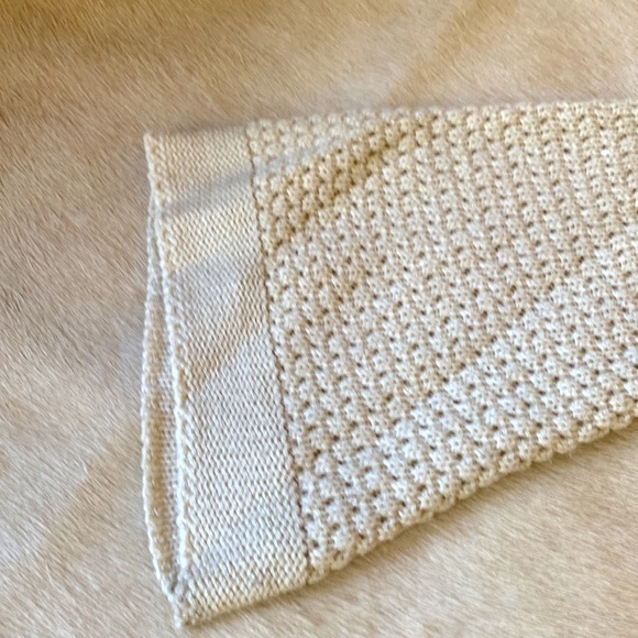 Loose Knit Cream Color Mini Sweater Dress with Bell Sleeves - Picture 4 of 7